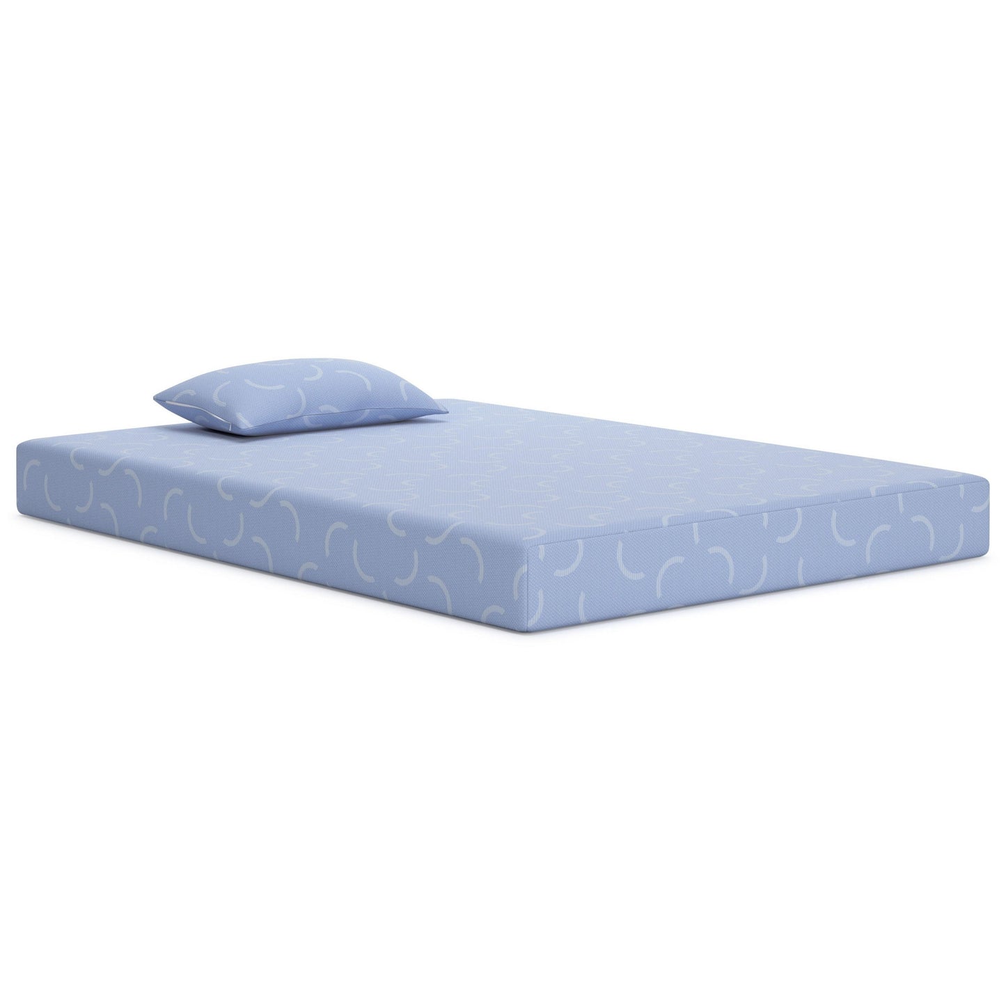 Materasso Ruve Twin, cuscino standard, memory foam, azzurro 7 pollici