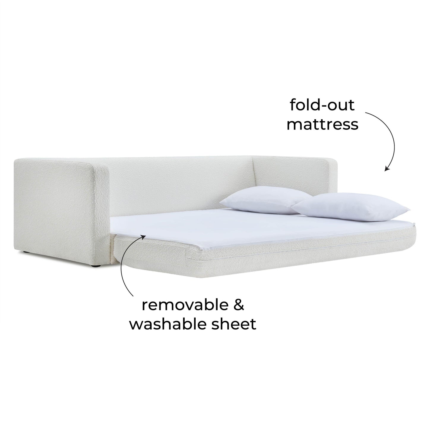 Divano letto Ryan Boucle