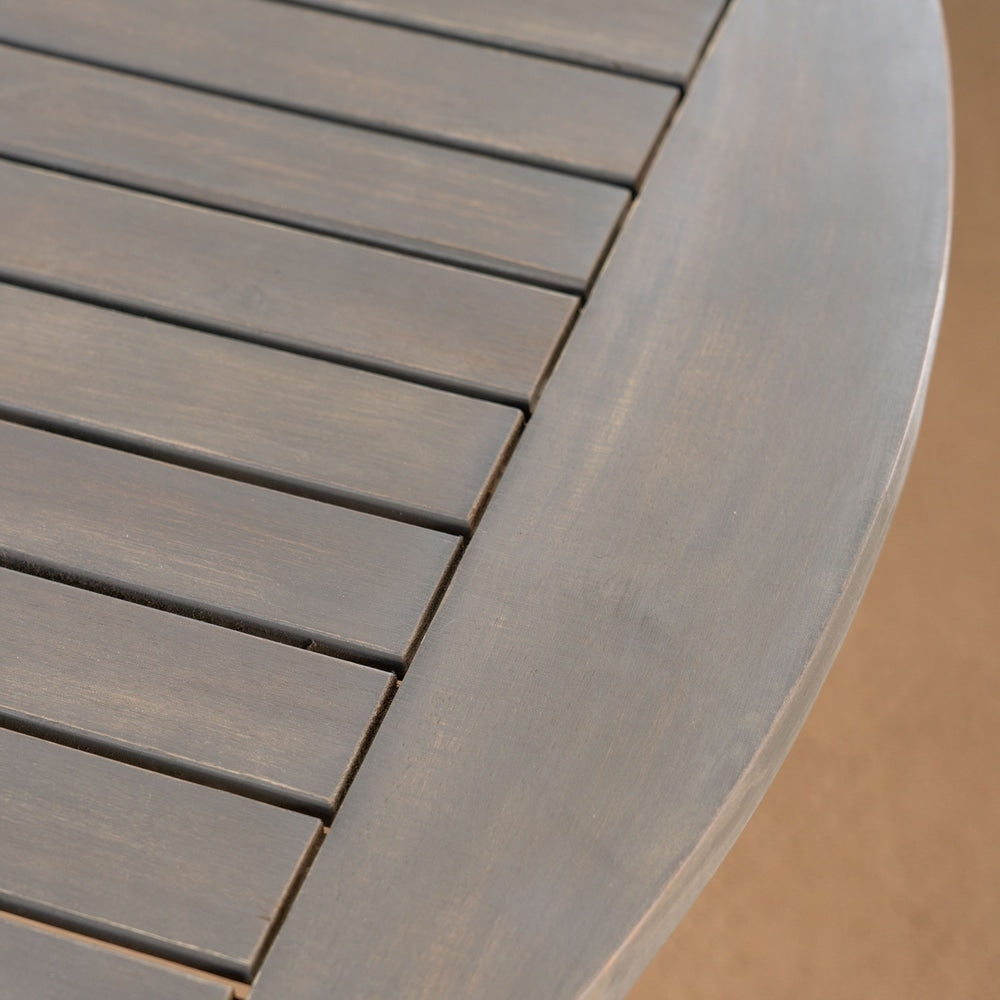 Set da pranzo rotondo in vimini e legno Ryan Outdoor da 5 pezzi con cuscini di Christopher Knight Home