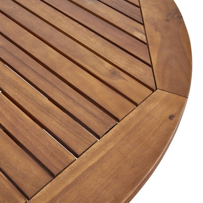 Set da pranzo rotondo in vimini e legno Ryan Outdoor da 5 pezzi con cuscini di Christopher Knight Home