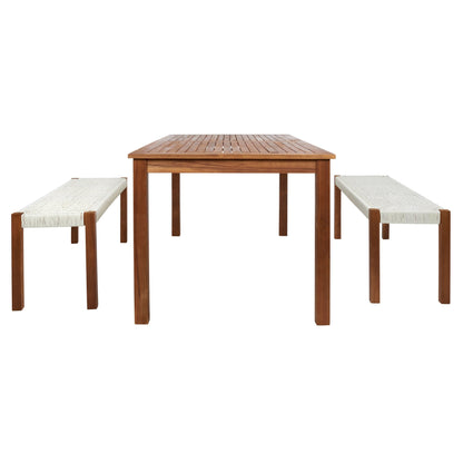 SAFAVIEH Akmaral Set da pranzo con tavolo e 2 panche - 35Lx50Px29A