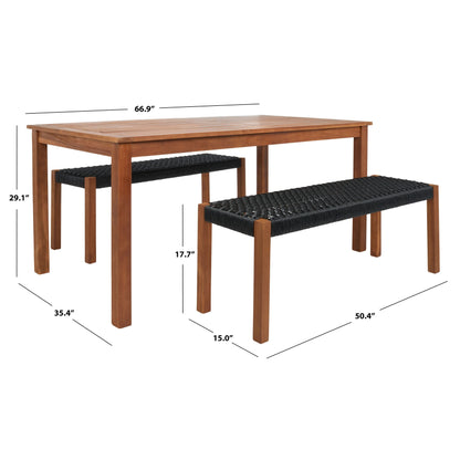 SAFAVIEH Akmaral Set da pranzo con tavolo e 2 panche - 35Lx50Px29A