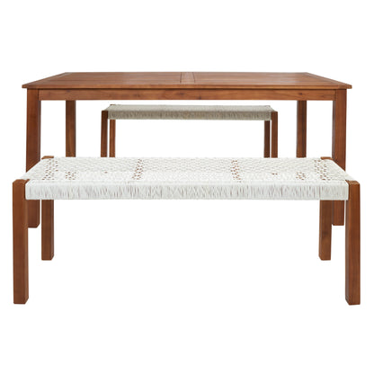 SAFAVIEH Akmaral Set da pranzo con tavolo e 2 panche - 35Lx50Px29A