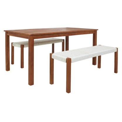 SAFAVIEH Akmaral Set da pranzo con tavolo e 2 panche - 35Lx50Px29A