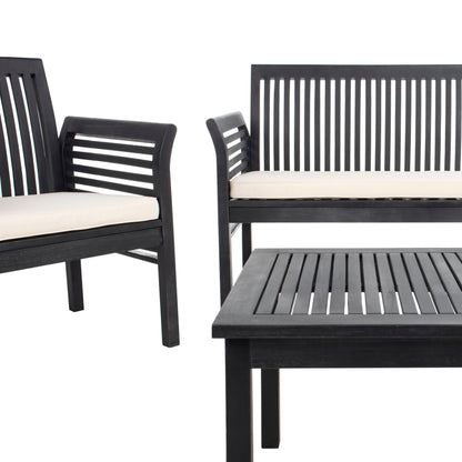 Set da giardino per conversazione SAFAVIEH Carson in legno massello di acacia, 4 pezzi - 50L x 24P x 30A