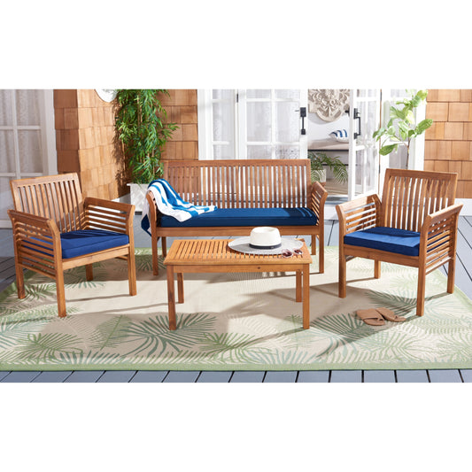 Set da giardino per conversazione SAFAVIEH Carson in legno massello di acacia, 4 pezzi - 50L x 24P x 30A