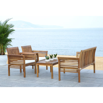 Set da giardino per conversazione SAFAVIEH Carson in legno massello di acacia, 4 pezzi - 50L x 24P x 30A