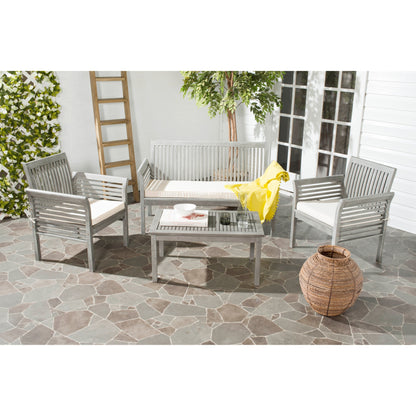Set da giardino per conversazione SAFAVIEH Carson in legno massello di acacia, 4 pezzi - 50L x 24P x 30A