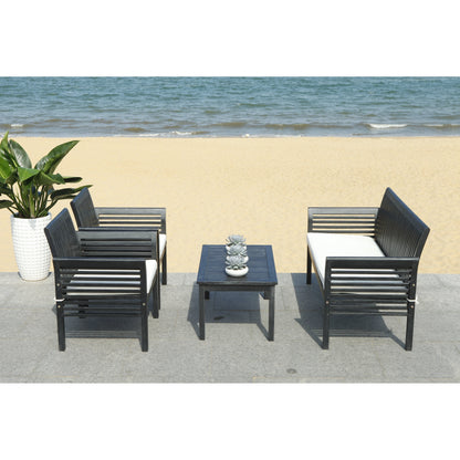 Set da giardino per conversazione SAFAVIEH Carson in legno massello di acacia, 4 pezzi - 50L x 24P x 30A