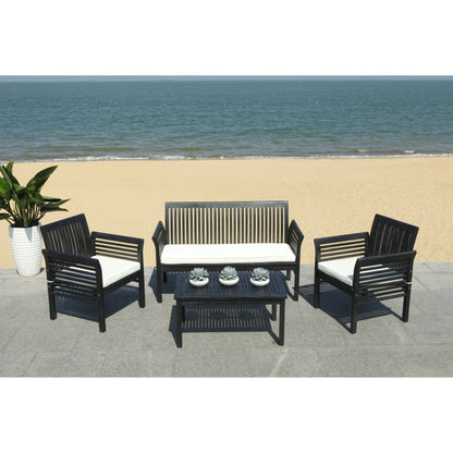 Set da giardino per conversazione SAFAVIEH Carson in legno massello di acacia, 4 pezzi - 50L x 24P x 30A