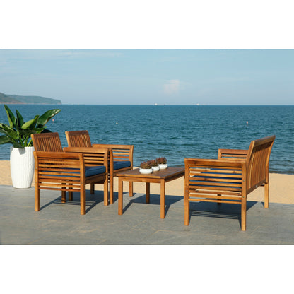 Set da giardino per conversazione SAFAVIEH Carson in legno massello di acacia, 4 pezzi - 50L x 24P x 30A