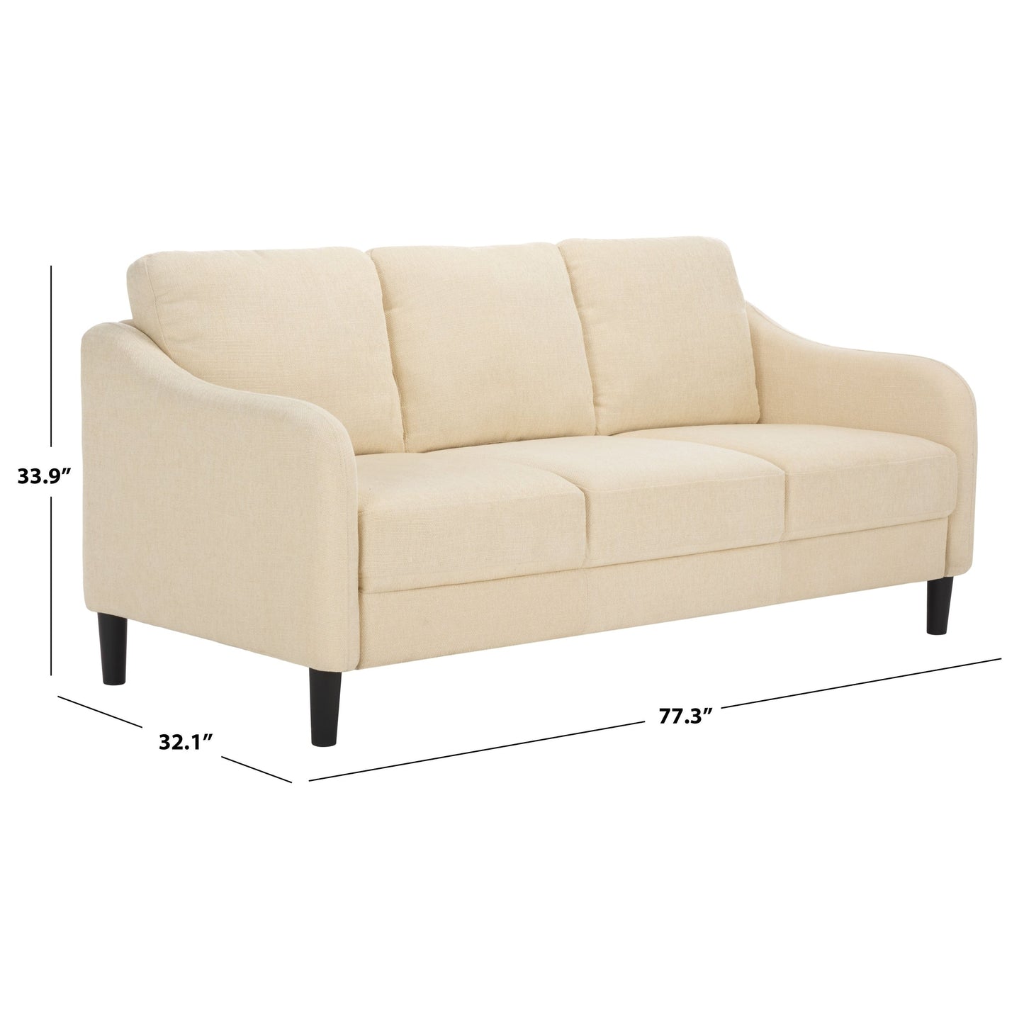 Divano moderno a 3 posti SAFAVIEH Couture Edalynn - 77L x 32P x 34A
