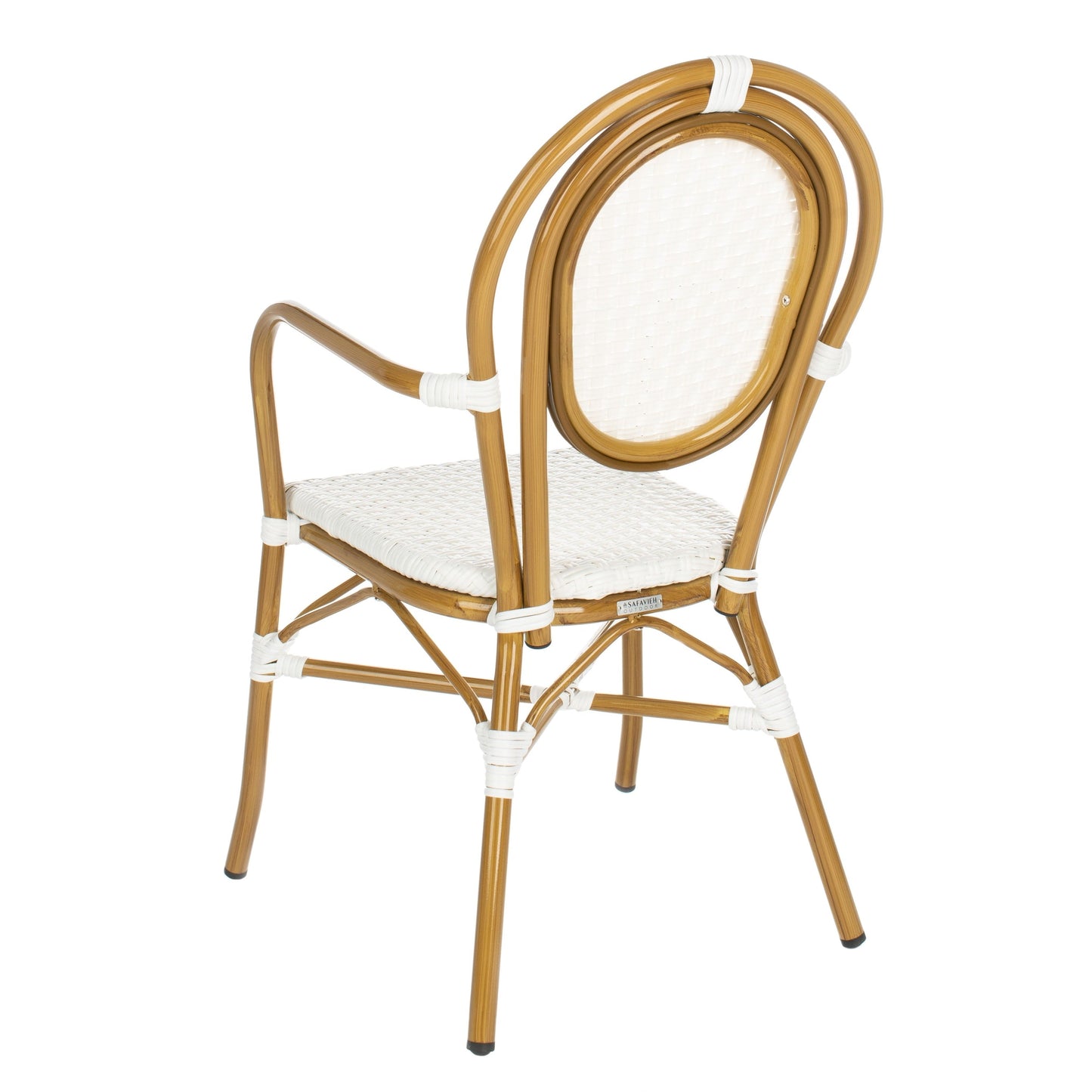 SAFAVIEH Felicity French Bistro sedia impilabile con braccioli (set di 2) - 20W x 35D x 24H