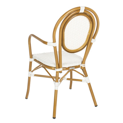 SAFAVIEH Felicity French Bistro sedia impilabile con braccioli (set di 2) - 20W x 35D x 24H
