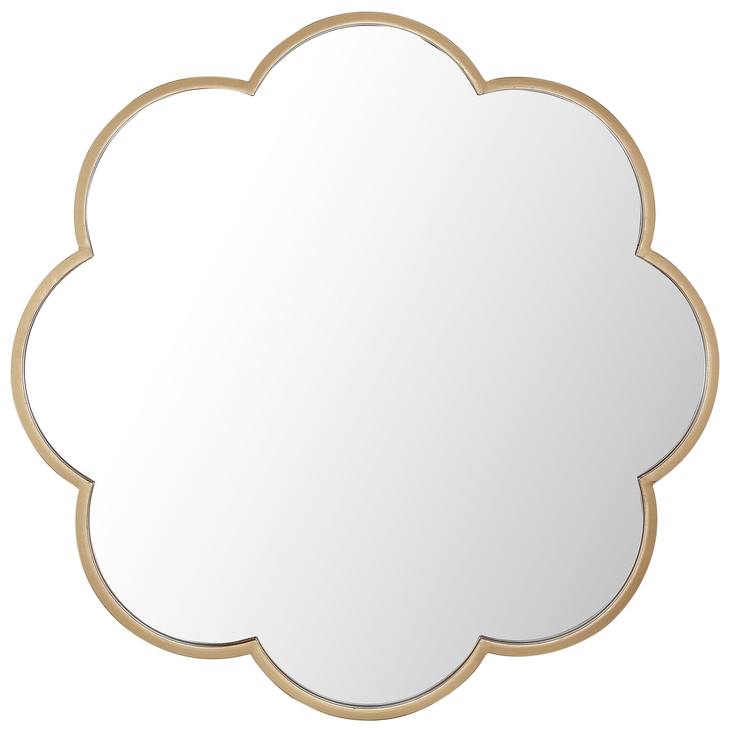 Specchio decorativo da parete smerlato dorato SAFAVIEH Flor da 32 pollici - 28 x 1 x 28 - 28L x 1P x 28A