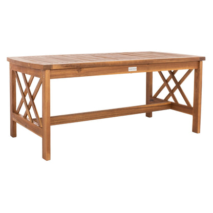 SAFAVIEH Fontana Set da esterno per conversazione in legno massello di acacia, 4 pezzi - 47L x 26P x 33A