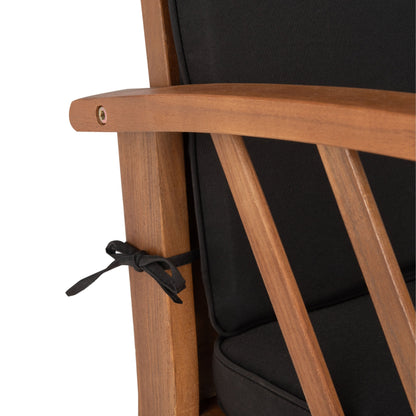 SAFAVIEH Fontana, set da esterno per conversazione in legno massello di acacia, 4 pezzi - 47L x 26P x 33A