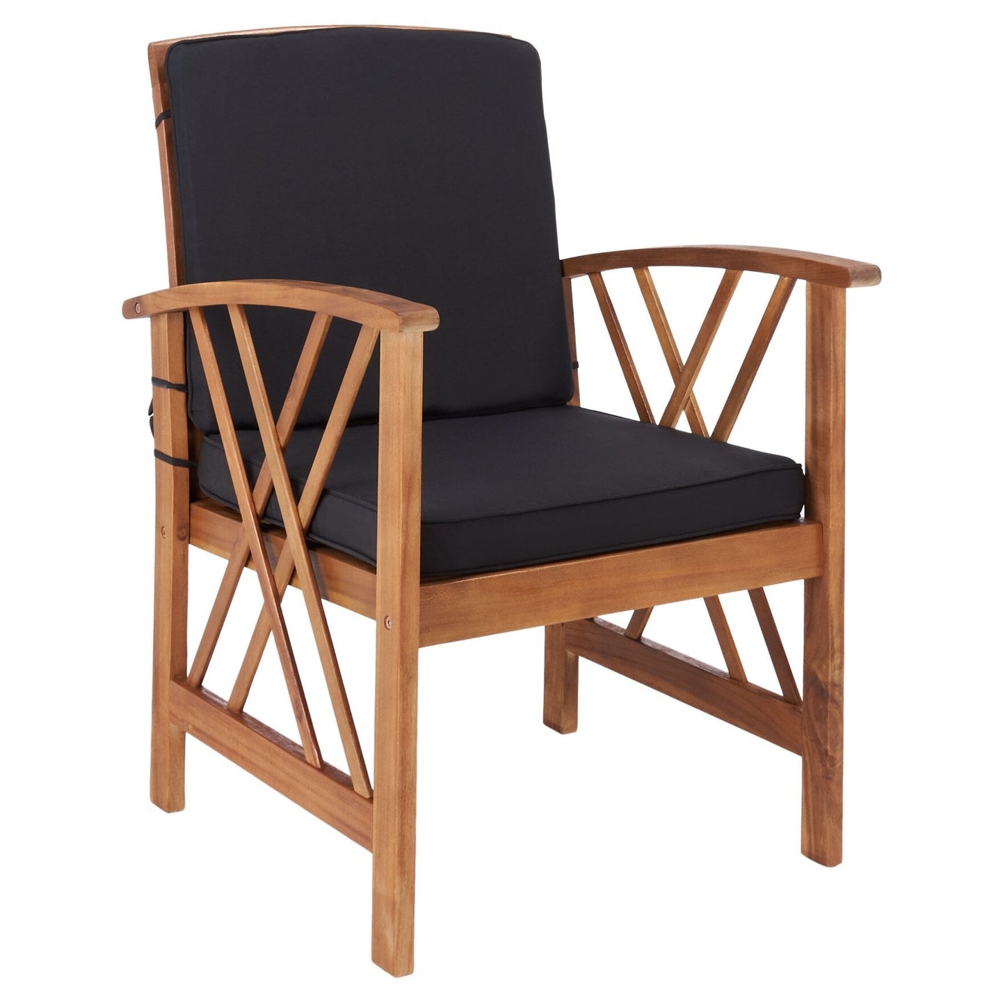 SAFAVIEH Fontana, set da esterno per conversazione in legno massello di acacia, 4 pezzi - 47L x 26P x 33A