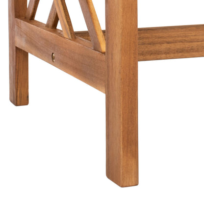 SAFAVIEH Fontana Set da esterno per conversazione in legno massello di acacia, 4 pezzi - 47L x 26P x 33A