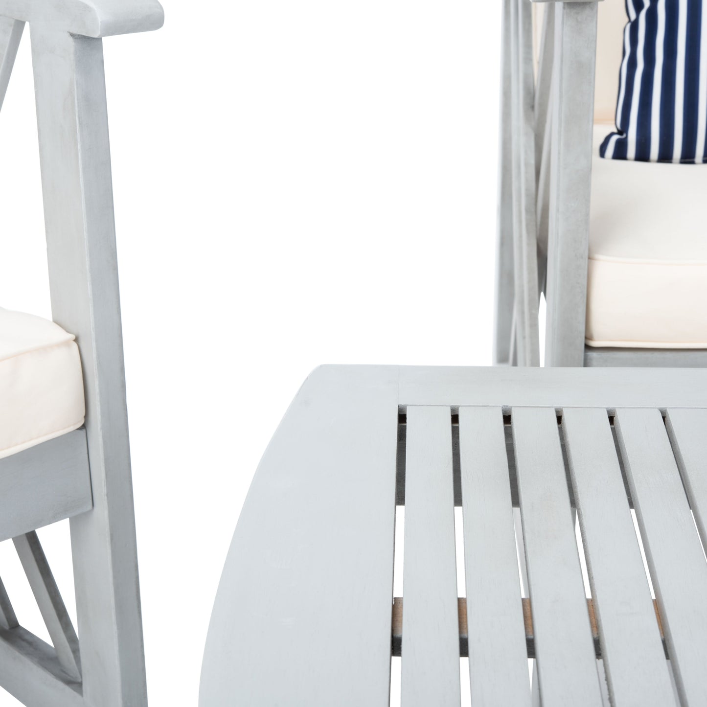 SAFAVIEH Fontana, set da esterno per conversazione in legno massello di acacia, 4 pezzi - 47L x 26P x 33A