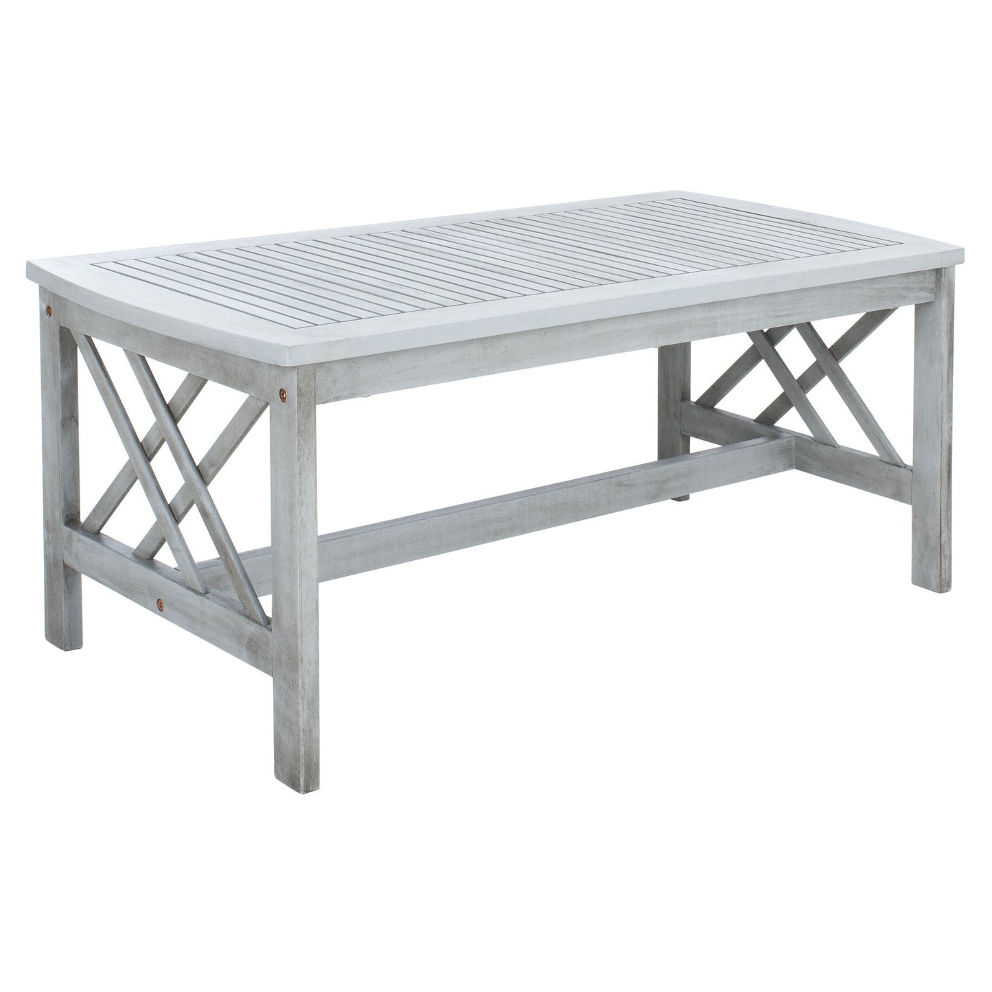 SAFAVIEH Fontana, set da esterno per conversazione in legno massello di acacia, 4 pezzi - 47L x 26P x 33A