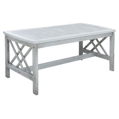 SAFAVIEH Fontana, set da esterno per conversazione in legno massello di acacia, 4 pezzi - 47L x 26P x 33A