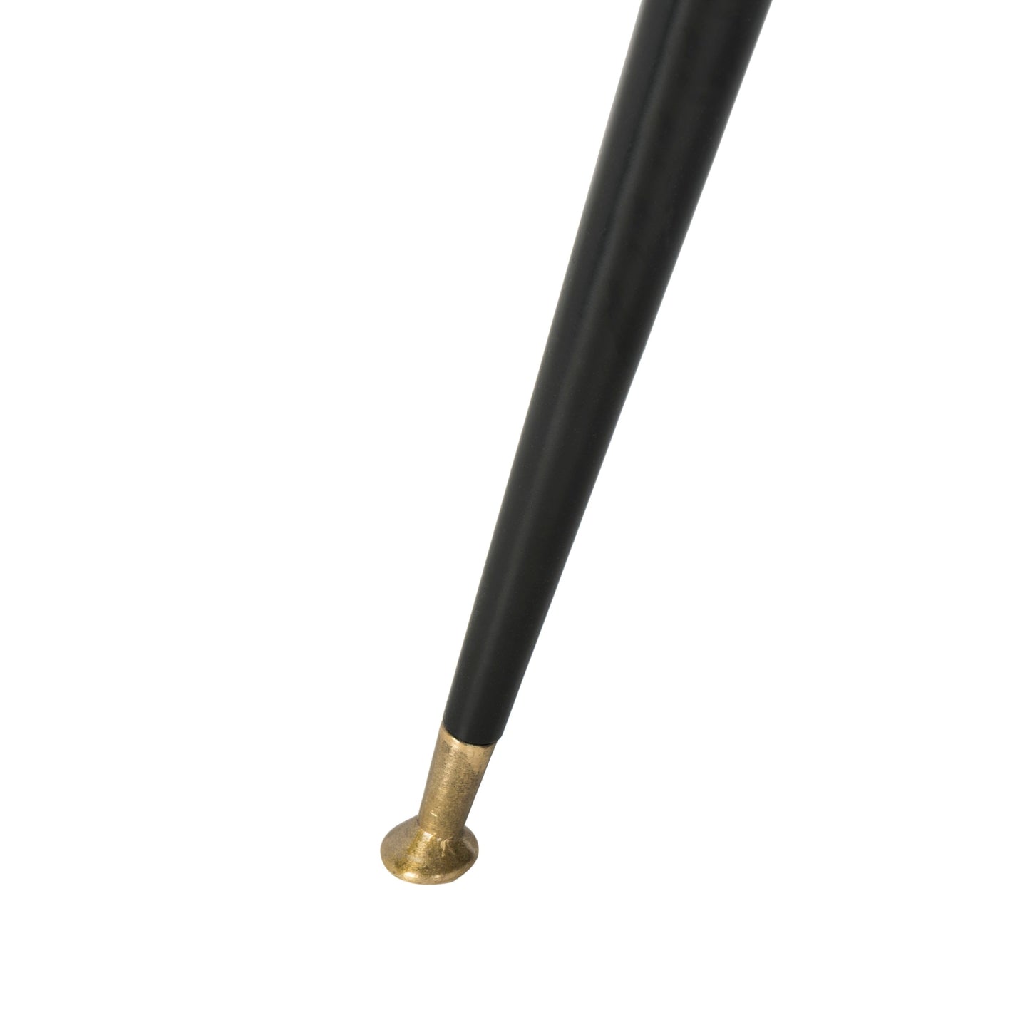 Divano SAFAVIEH Helgrit in velluto nero/oro retrò glamour - 57,5 ​​L x 27 P x 28 A - 58 L x 27 P x 28 A