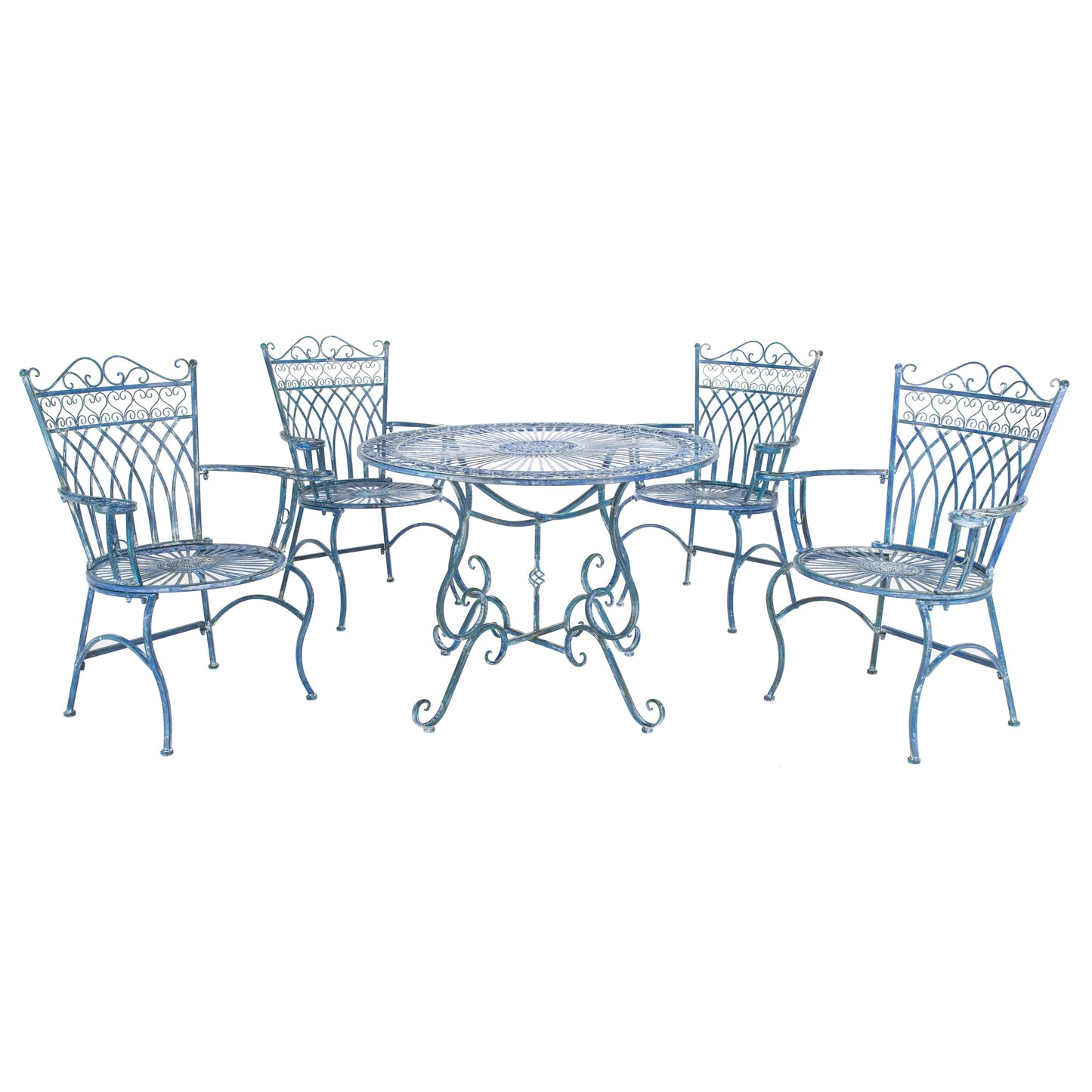 SAFAVIEH Jaylene set da esterno in ferro battuto vittoriano da 5 pezzi - 39Lx39Px29A