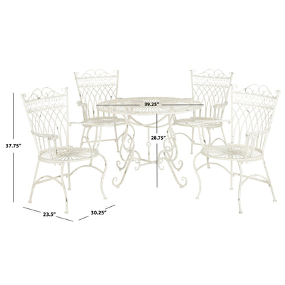 SAFAVIEH Jaylene set da esterno in ferro battuto vittoriano da 5 pezzi - 39Lx39Px29A