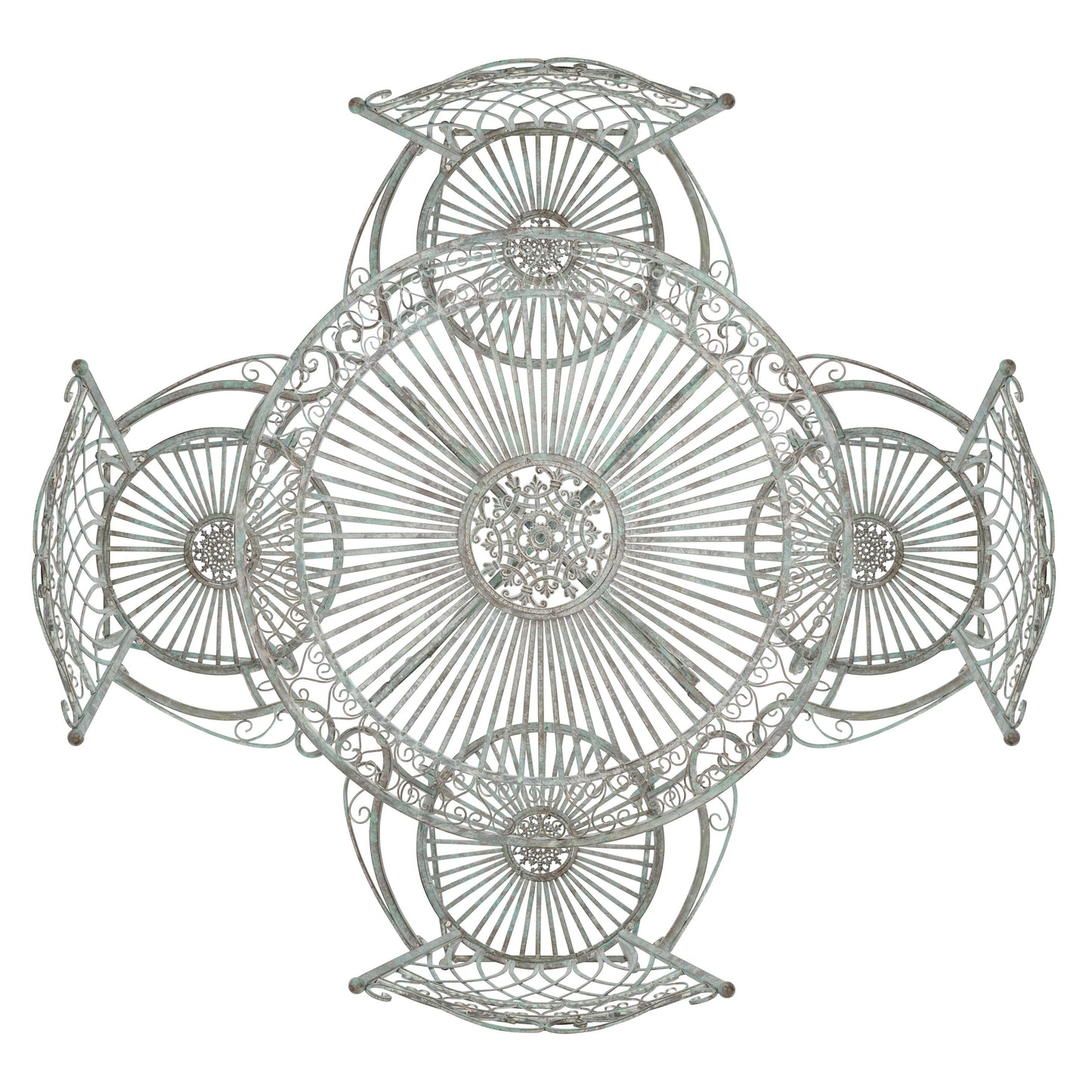 SAFAVIEH Jaylene set da esterno in ferro battuto vittoriano da 5 pezzi - 39Lx39Px29A