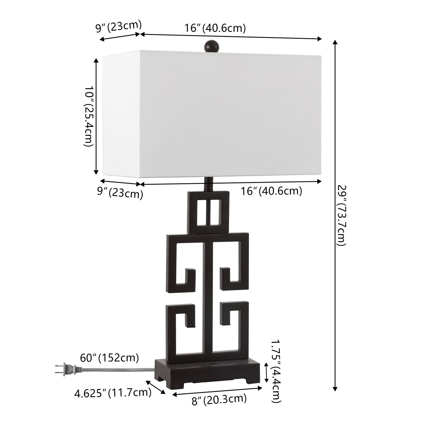 Lampada da tavolo Chantelle Greek Antiqued Gold da 29 pollici di SAFAVIEH Lighting (set di 2) - 16W x 9D x 29H