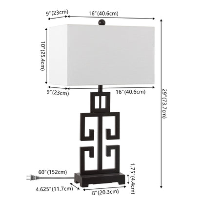 Lampada da tavolo Chantelle Greek Antiqued Gold da 29 pollici di SAFAVIEH Lighting (set di 2) - 16W x 9D x 29H