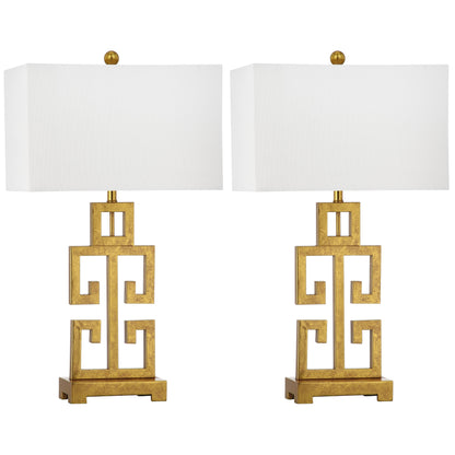 Lampada da tavolo Chantelle Greek Antiqued Gold da 29 pollici di SAFAVIEH Lighting (set di 2) - 16W x 9D x 29H