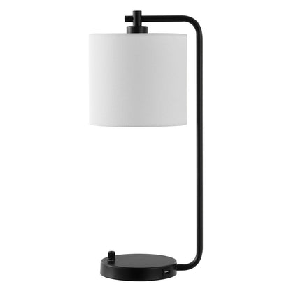 Lampada da tavolo SAFAVIEH Lighting Verginica da 20 pollici con porta di ricarica USB (lampadina LED inclusa) - 7,5 pollici di larghezza x 7,5 pollici di profondità x 20,3 pollici di altezza