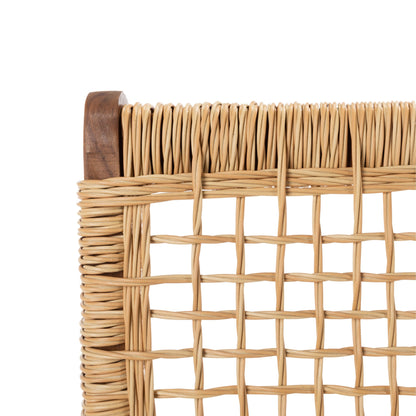 SAFAVIEH Lissy Acacia/Set tavolo e sedia da esterno in corda - 24L x 28P x 31A