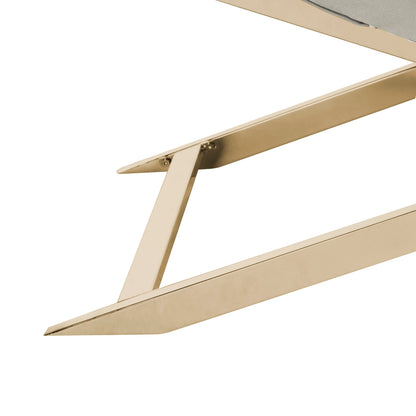 Chaise longue SAFAVIEH Monroe grigio/oro con cuscino rotondo - 65' x 23' x 33'