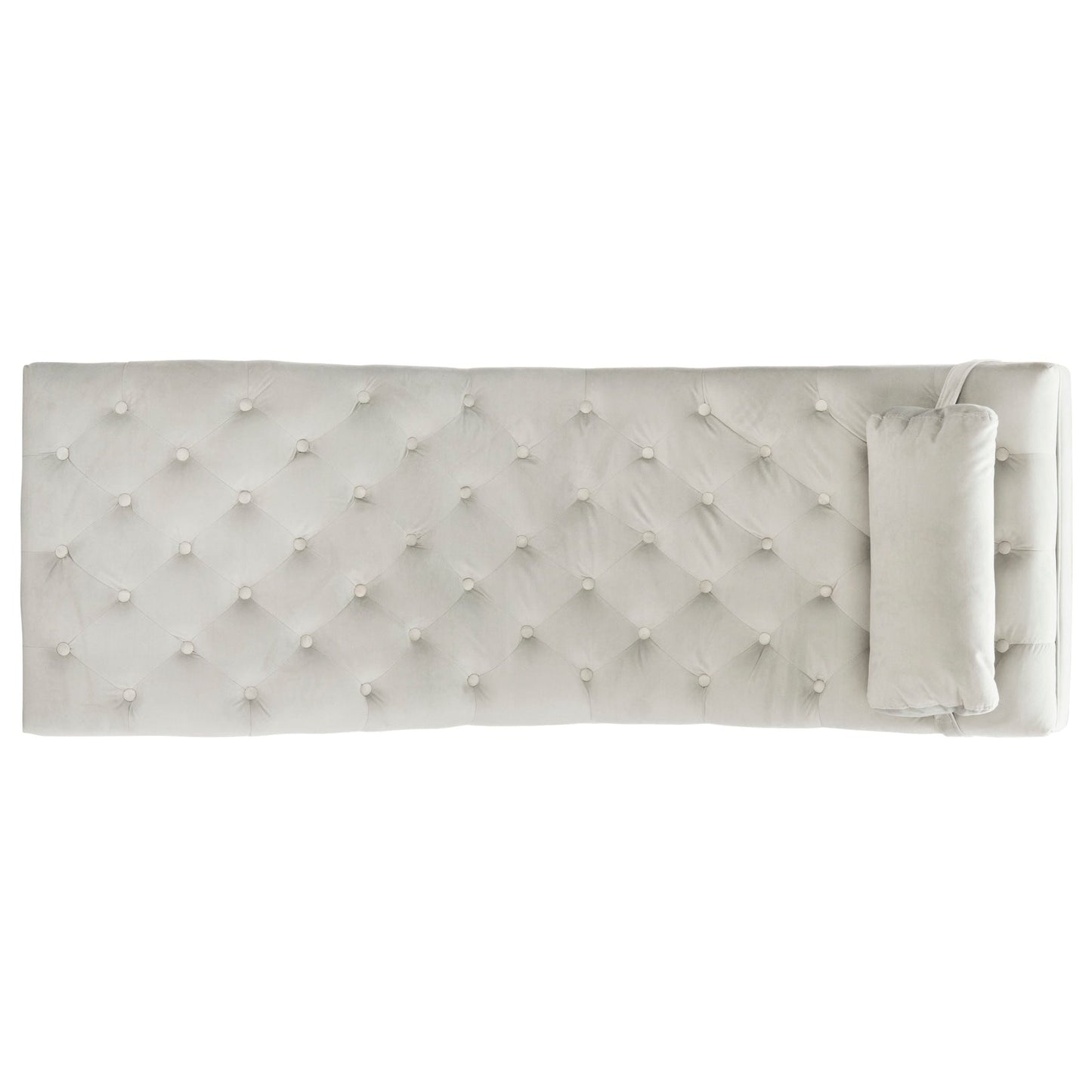 Chaise longue SAFAVIEH Monroe grigio/oro con cuscino rotondo - 65' x 23' x 33'