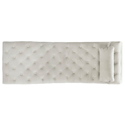 Chaise longue SAFAVIEH Monroe grigio/oro con cuscino rotondo - 65' x 23' x 33'