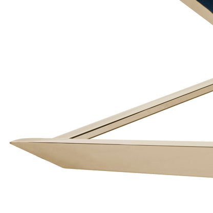 Chaise longue SAFAVIEH Monroe blu navy/oro con cuscino rotondo - 65' x 23' x 33'