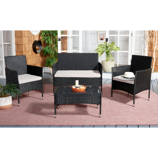 Set da conversazione per patio Abdul da esterno SAFAVIEH, 4 pezzi. - 42L x 23P x 33A