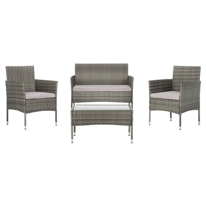 Set da conversazione per patio SAFAVIEH Outdoor Amiyah da 4 pezzi - 24Lx16Px15A