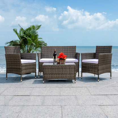 Set da conversazione per patio SAFAVIEH Outdoor Bandele da 4 pezzi - 41L x 23P x 31A