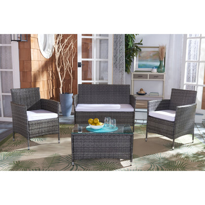 Set da conversazione per patio SAFAVIEH Outdoor Bandele da 4 pezzi - 41L x 23P x 31A