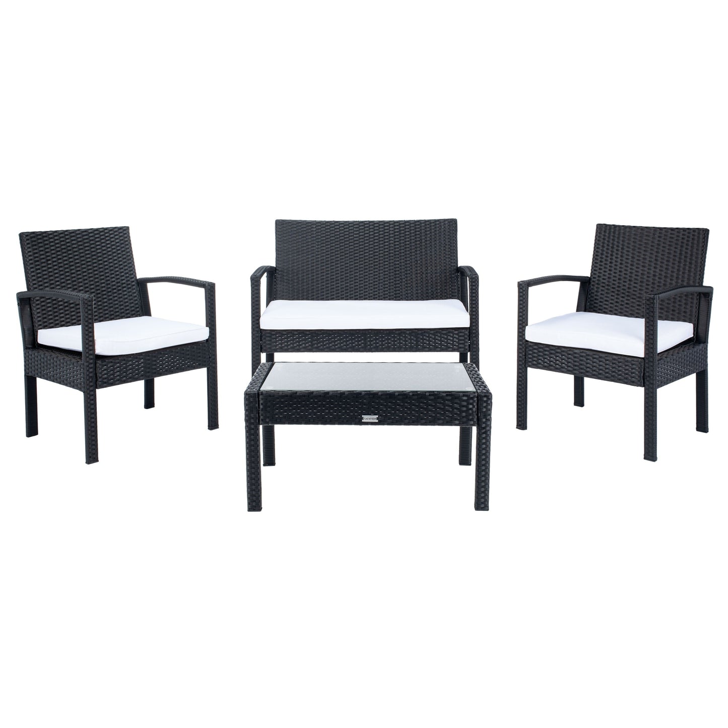 Set da conversazione per patio Bassey da esterno SAFAVIEH, 4 pezzi - 40L x 24P x 32A