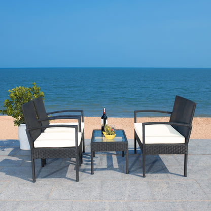 Set da conversazione per patio Bassey da esterno SAFAVIEH, 4 pezzi - 40L x 24P x 32A