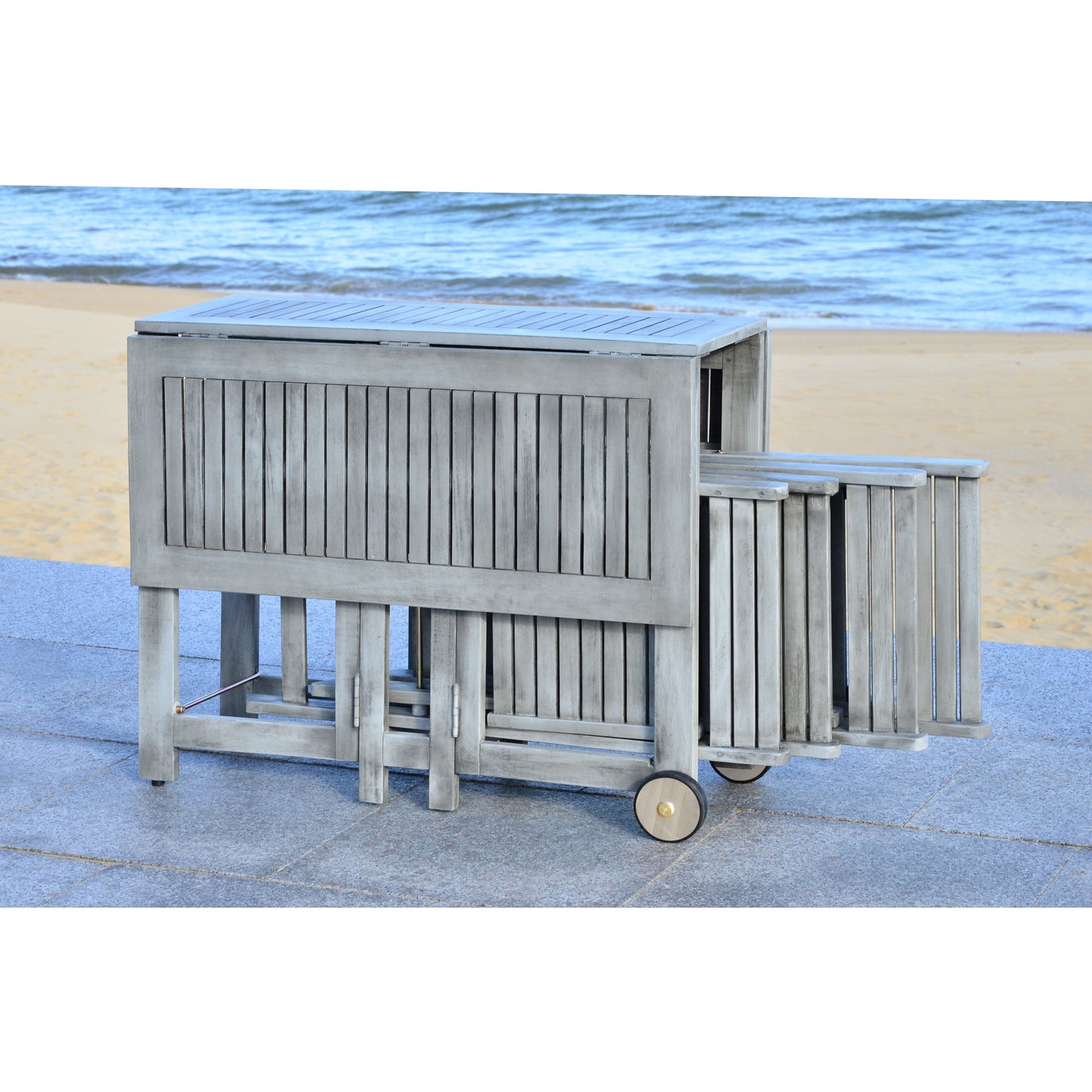 Set da pranzo per esterni SAFAVIEH Brandy da 5 pezzi - 43Lx35Px29A