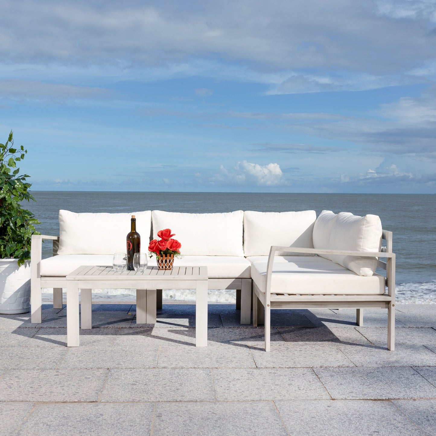 Set da esterno Carmelina SAFAVIEH Outdoor - 28L x 26P x 30A