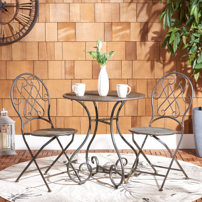 SAFAVIEH Set da bistrò da 3 pezzi Dariana per esterni - 28 L x 28 P x 30 A