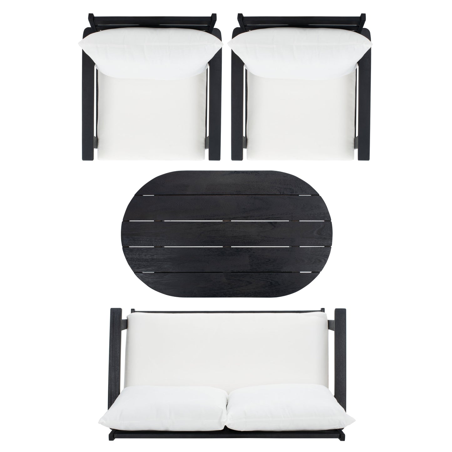 Set da conversazione per patio SAFAVIEH Outdoor Deacon, 4 pezzi. - 49L x 30P x 31A