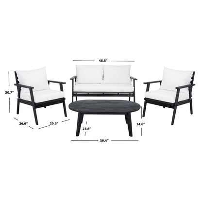 Set da conversazione per patio SAFAVIEH Outdoor Deacon, 4 pezzi. - 49L x 30P x 31A